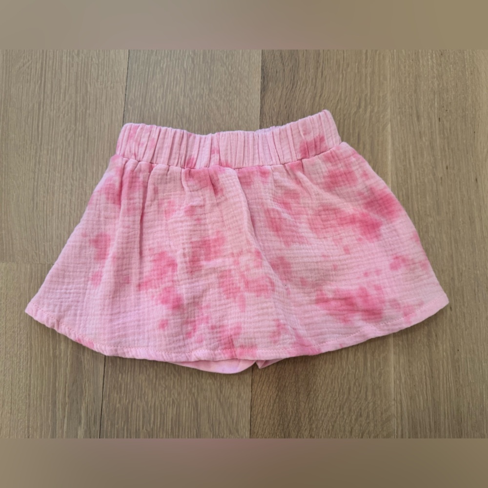 NWT Flowers by Zoe FBZ Pink Tie-Dye Skort Skirt Shorts - Small (7-8 years)
